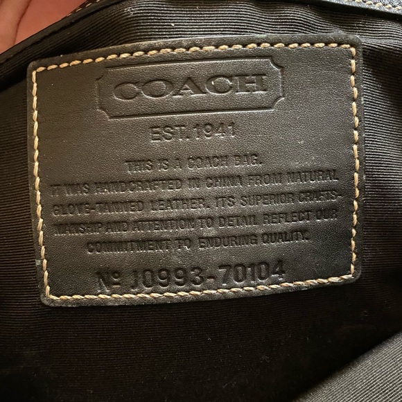 Coach Leather Messenger Bag Briefcase Mens Unisex Large Black Pockets - Picture 5 of 16